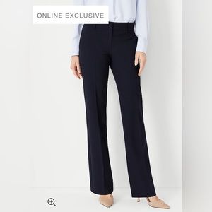 NWT Ann Taylor Petite Mid Rise Trouser Pant in Deep Navy 8P